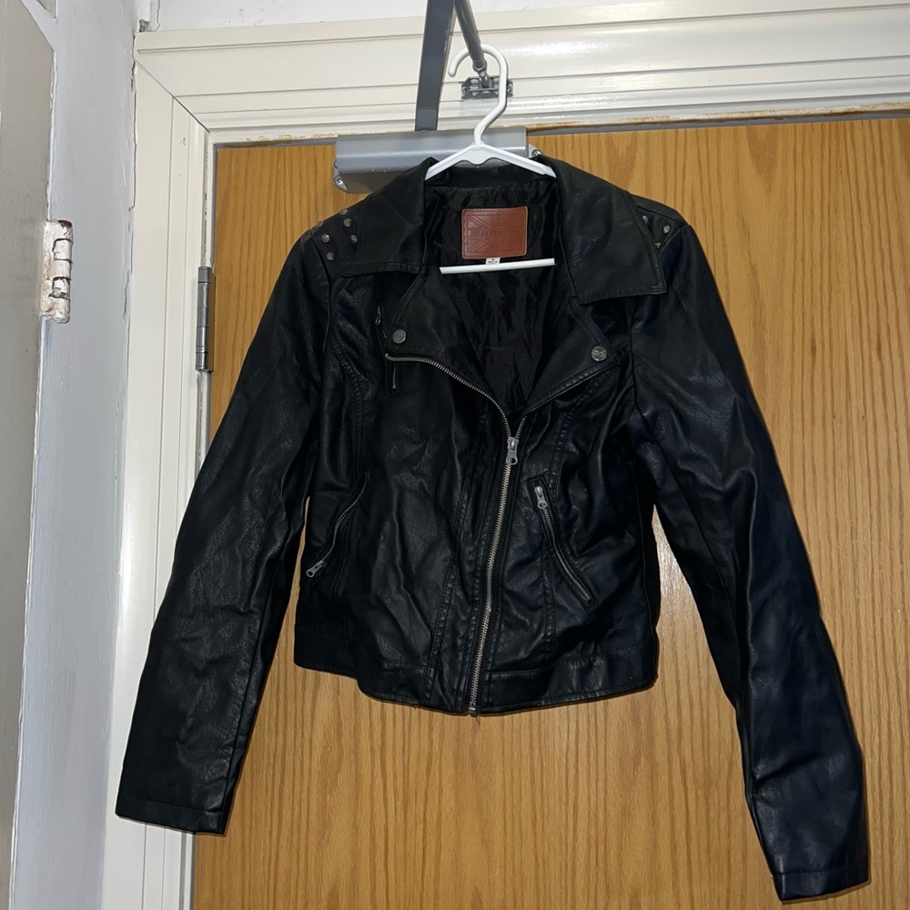 Miss London Black Plether Jacket